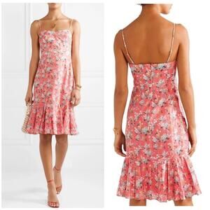J. Crew Ruffle-Hem Midi Dress Size 0 Liberty Josephine Floral Pink